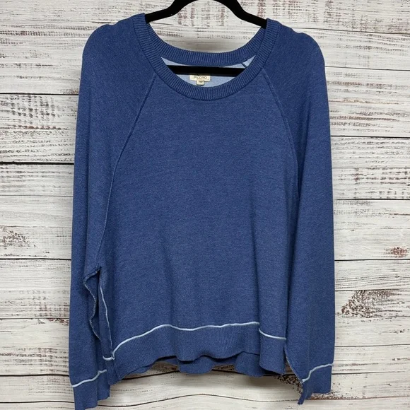Anthropologie Blue Crew Neck Sweater - Picture 2 of 7